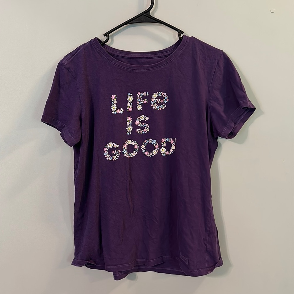 Purple flower life is good t shirt! 💜